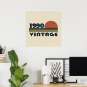 Personalisierte Vintage 35. Geburtstagsparty Poster (Heimbüro)