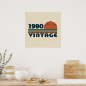 Personalisierte Vintage 35. Geburtstagsparty Poster (Küche)