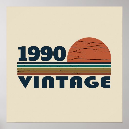 Personalisierte Vintage 35. Geburtstagsparty Poster (Vorne)
