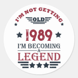 Personalisierte Vintage 35. Geburtstagsparty Runder Aufkleber