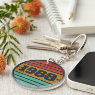 Personalisierte Vintage 35. Geburtstagsparty Schlüsselanhänger