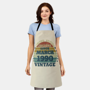 Personalisierte Vintage 35. Geburtstagsparty Schürze