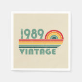 Personalisierte Vintage 35. Geburtstagsparty Serviette (Vorderseite)