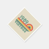 Personalisierte Vintage 35. Geburtstagsparty Serviette (Ecke)