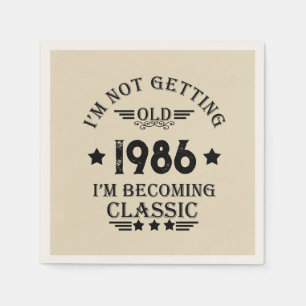 Personalisierte Vintage 35. Geburtstagsparty Serviette