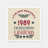 Personalisierte Vintage 35. Geburtstagsparty Serviette (Vorderseite)