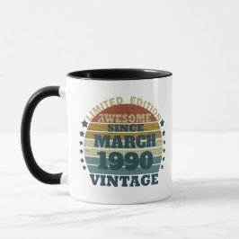 Personalisierte Vintage 35. Geburtstagsparty Tasse