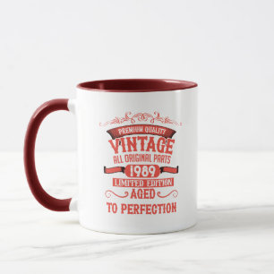 Personalisierte Vintage 35. Geburtstagsparty Tasse