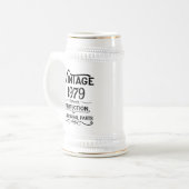 Personalisierte Vintage 45. Geburtstagsgeschenke s Bierglas (Vorderseite Links)