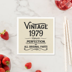 Personalisierte Vintage 45. Geburtstagsgeschenke s Serviette