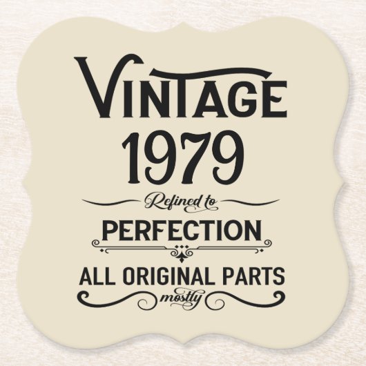 Personalisierte Vintage 45. Geburtstagsgeschenke s Untersetzer (Vorderseite)