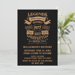 Personalisierte Vintage 45. Geburtstagsparty Einladung