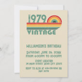 Personalisierte Vintage 45. Geburtstagsparty Einladung (Vorderseite)