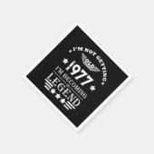 Personalisierte Vintage 45. Geburtstagsparty Serviette (Ecke)