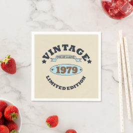 Personalisierte Vintage 45. Geburtstagsparty Serviette