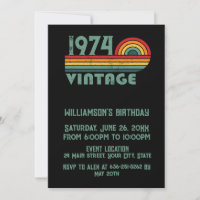 Personalisierte vintage 50. Geburtstags-Cocktailpa