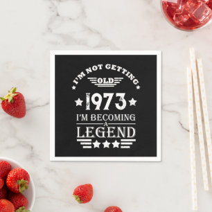 Personalisierte Vintage 50. Geburtstagsfeier Serviette