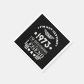 Personalisierte Vintage 50. Geburtstagsfeier Serviette (Ecke)