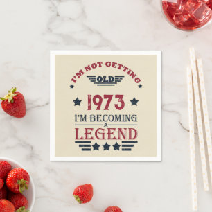 Personalisierte Vintage 50. Geburtstagsfeier Serviette