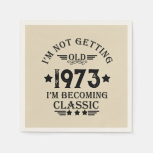 Personalisierte Vintage 50. Geburtstagsgeschenke Serviette