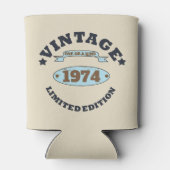 Personalisierte Vintage 50. Geburtstagsparty Dosenkühler (Rückseite)