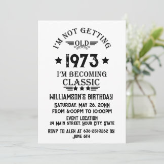 Personalisierte Vintage 50. Geburtstagsparty Einladung
