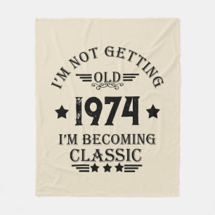 Personalisierte Vintage 50. Geburtstagsparty Fleecedecke