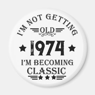 Personalisierte Vintage 50. Geburtstagsparty Magnet