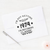 Personalisierte Vintage 50. Geburtstagsparty Runder Aufkleber (Umschlag)