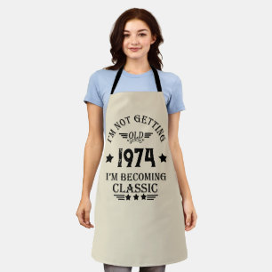 Personalisierte Vintage 50. Geburtstagsparty Schürze