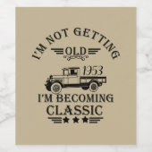 personalisierte Vintage 50. Geburtstagsparty Weinetikett (Einzelnes Label)