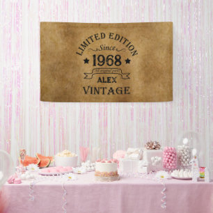 Personalisierte vintage 55. Geburtstagsfeier Banner