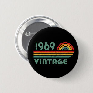 Personalisierte vintage 55. Geburtstagsfeier Button