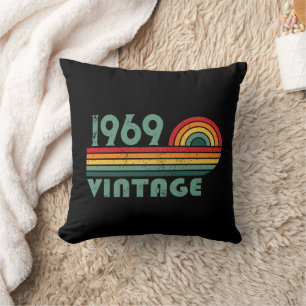 Personalisierte vintage 55. Geburtstagsfeier Kissen