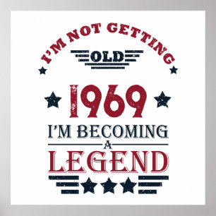 Personalisierte vintage 55. Geburtstagsfeier Poster