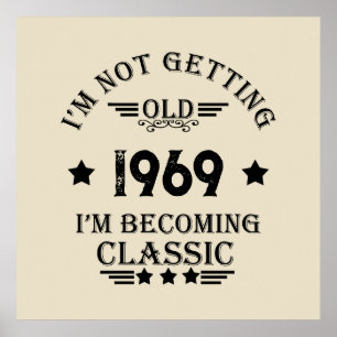 Personalisierte vintage 55. Geburtstagsfeier Poster