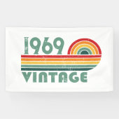 Personalisierte Vintage 55. Geburtstagsgeschenke Banner (Horizontal)