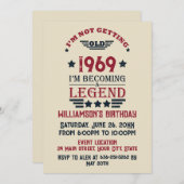 Personalisierte Vintage 55. Geburtstagsgeschenke Einladung (Vorne/Hinten)