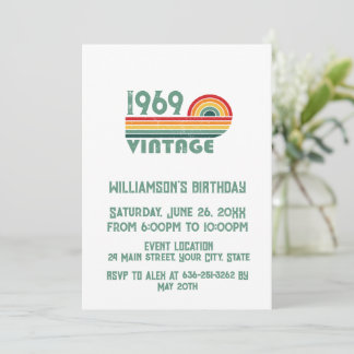 Personalisierte Vintage 55. Geburtstagsgeschenke Einladung