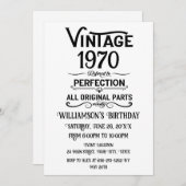 Personalisierte Vintage 55. Geburtstagsgeschenke s Einladung (Vorne/Hinten)