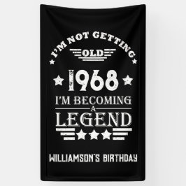 Personalisierte Vintage 55. Geburtstagsgeschenke w Banner