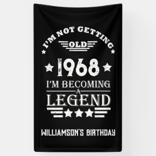 Personalisierte Vintage 55. Geburtstagsgeschenke w Banner