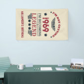 Personalisierte Vintage 55. Geburtstagsparty Banner (Messeveranstaltung)