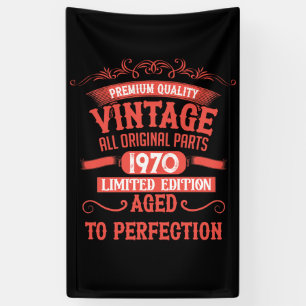 Personalisierte Vintage 55. Geburtstagsparty Banner