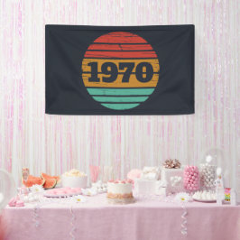 Personalisierte Vintage 55. Geburtstagsparty Banner
