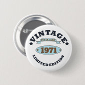 Personalisierte Vintage 55. Geburtstagsparty Button (Vorne & Hinten)