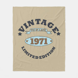 Personalisierte Vintage 55. Geburtstagsparty Fleecedecke