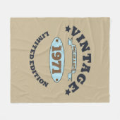 Personalisierte Vintage 55. Geburtstagsparty Fleecedecke (Vorderseite (Horizontal))