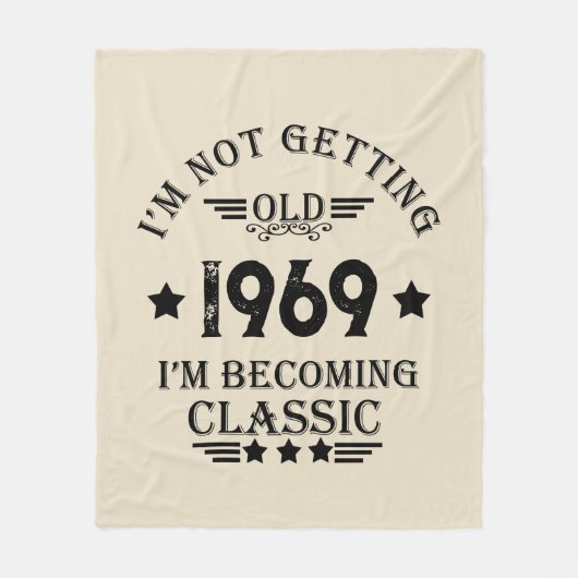 Personalisierte Vintage 55. Geburtstagsparty Fleecedecke (Vorderseite)