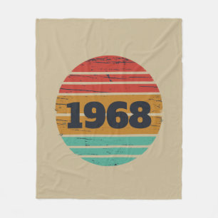 Personalisierte Vintage 55. Geburtstagsparty Fleecedecke
